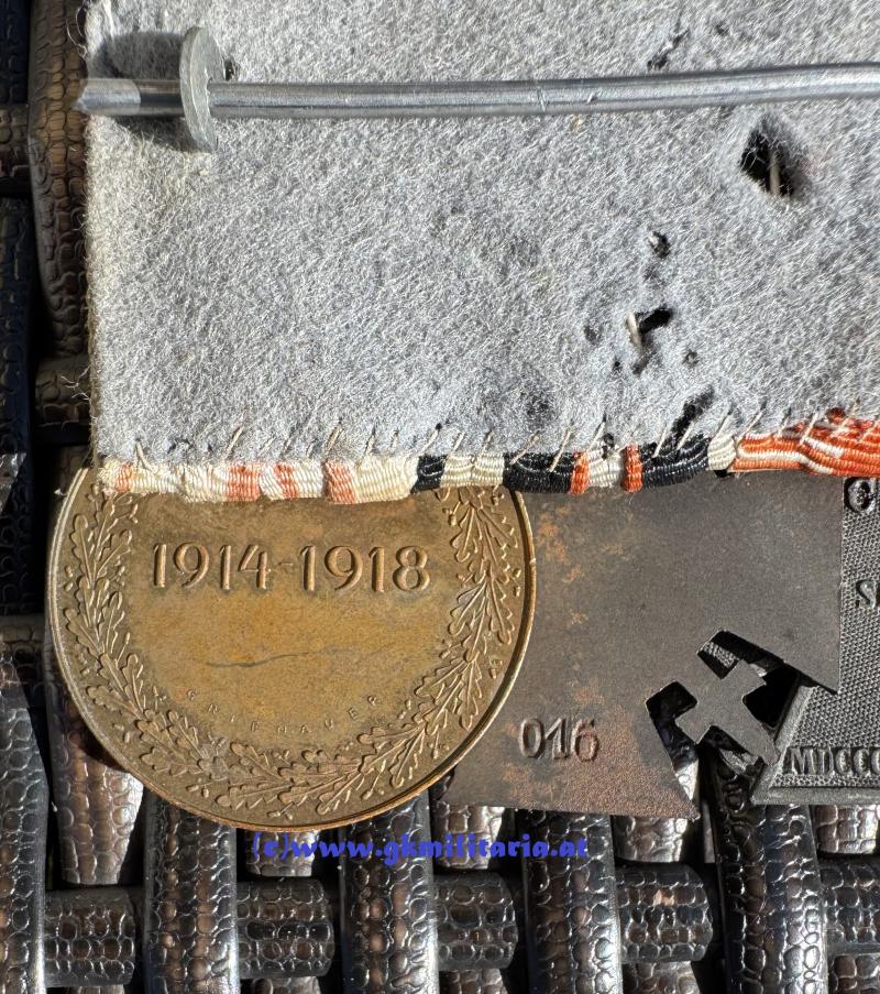 k.u.k. 4-teilige Ordensspange - Deutsche Trageweise!