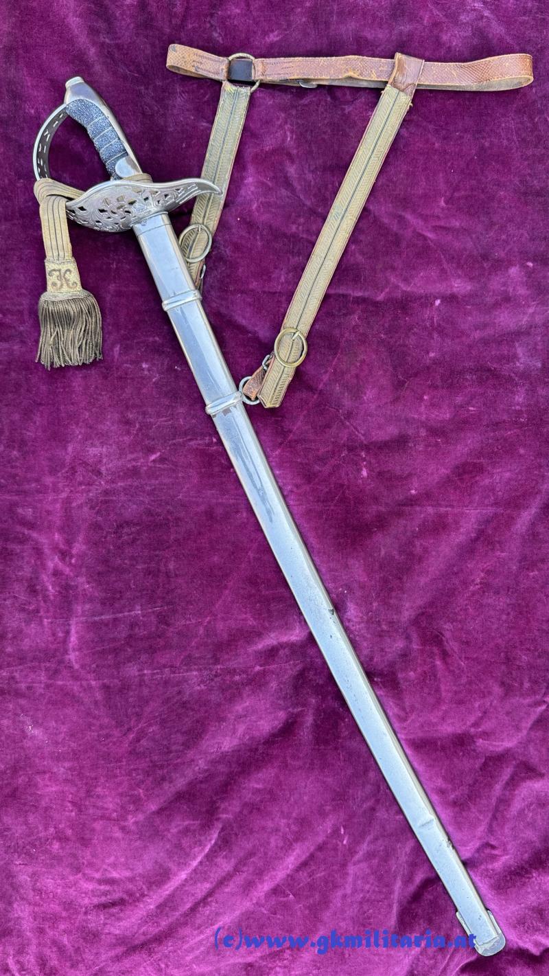 Komplette Säbel-Garnitur Säbel M1904 Kavallerie für Offizier mit Portepee und Gehänge!!