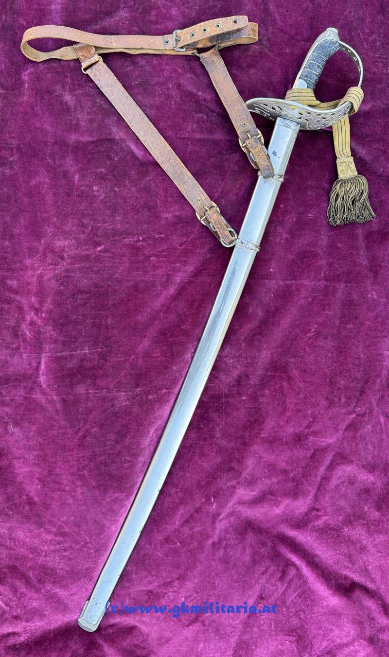 Komplette Säbel-Garnitur Säbel M1904 Kavallerie für Offizier mit Portepee und Gehänge!!