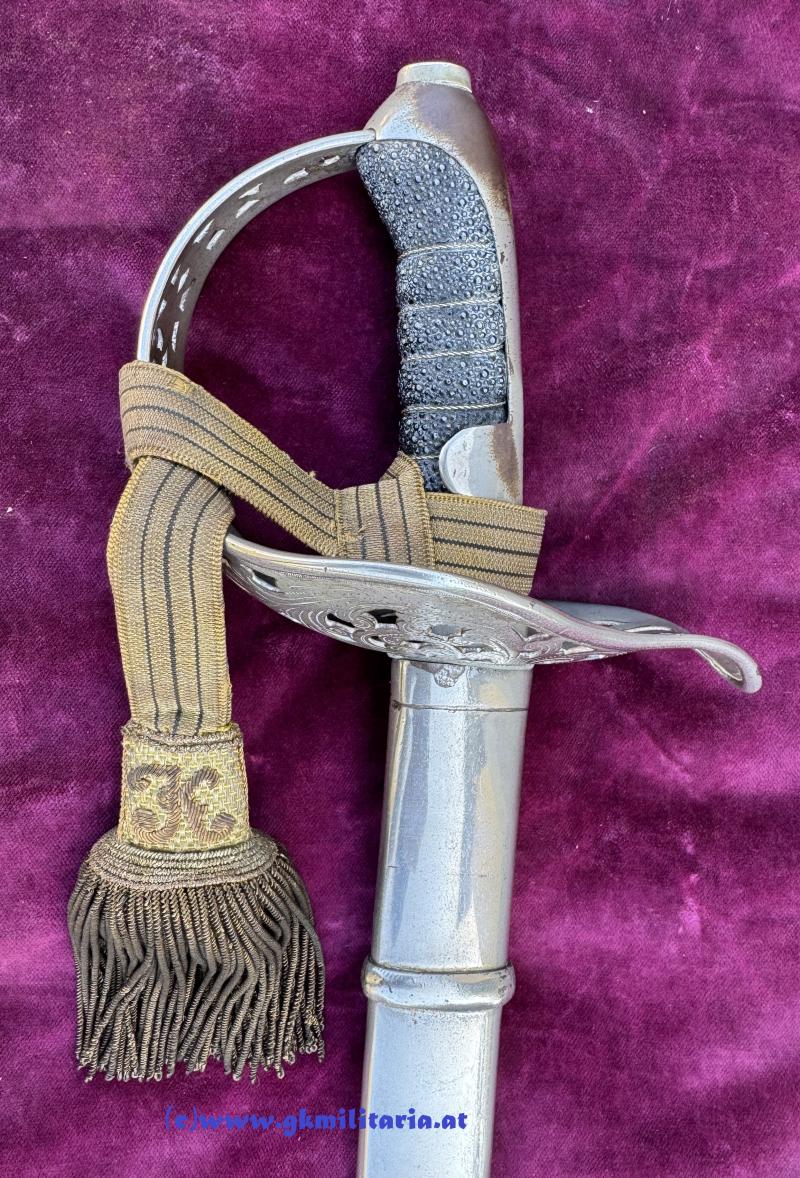 Komplette Säbel-Garnitur Säbel M1904 Kavallerie für Offizier mit Portepee und Gehänge!!