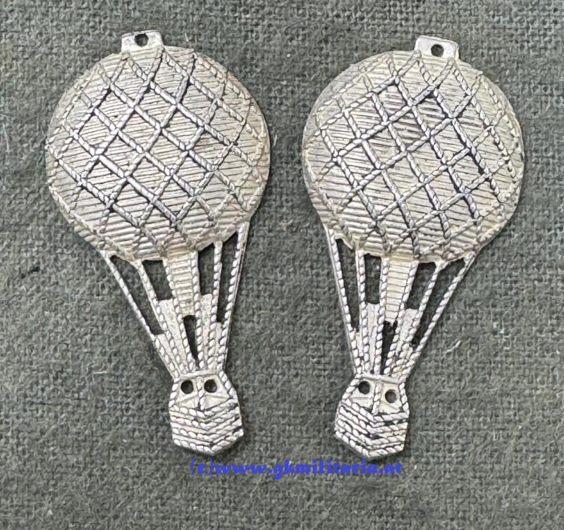 1 Paar k.u.k. Kragenspiegelauflagen Luftfahrtruppe für Mannschaft/Unteroffizier!