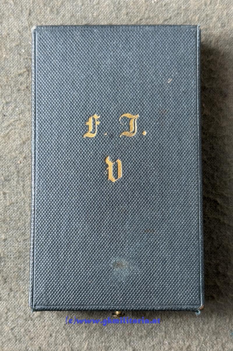 k.u.k. Goldenes Verdienstkreuz im Etui! - GOLD im frühen ETUI!