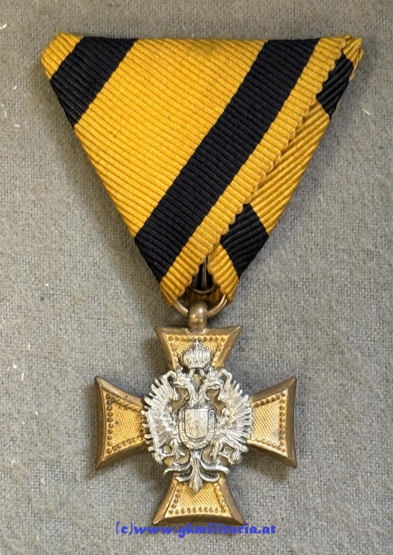 k.u.k. Militärdienstzeichen f. Offiziere 1. Klasse 25 - Luxusfertigung Perlmutt!