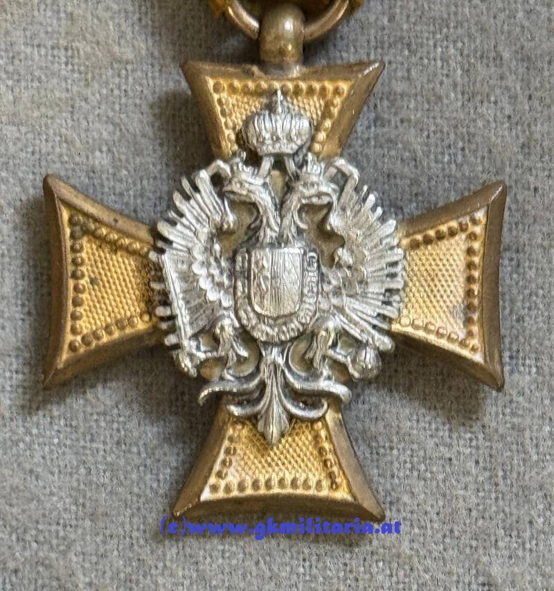 k.u.k. Militärdienstzeichen f. Offiziere 1. Klasse 25 - Luxusfertigung Perlmutt!