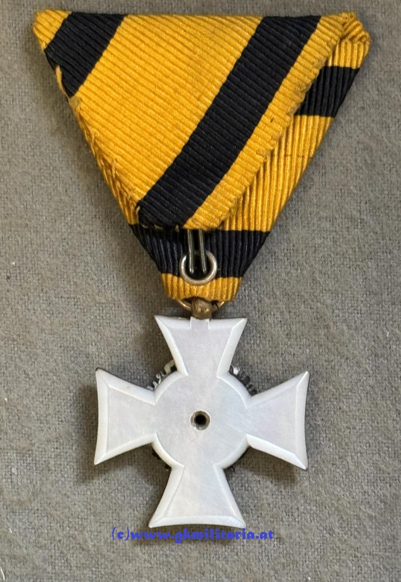 k.u.k. Militärdienstzeichen f. Offiziere 1. Klasse 25 - Luxusfertigung Perlmutt!