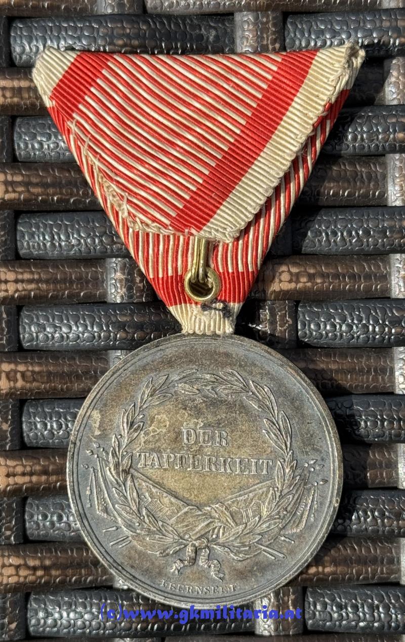 k.u.k. Silberne Tapferkeitsmedaille Kaiser Franz Joseph I. 1. Klasse - VARIANTE! - SELTEN!