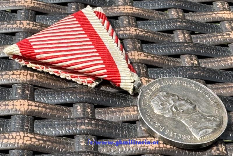 k.u.k. Silberne Tapferkeitsmedaille 2. Klasse Kaiser Karl I. !!