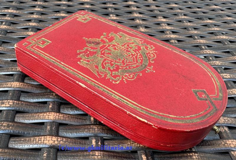 k.u.k. Bronzene Militärverdienstmedaille Kaiser Franz Josef I. mit Schwertern im Etui!