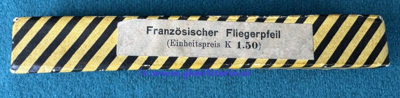 k.u.k. Patriotischer Fliegerpfeil im Verkaufskarton!! - Selten!