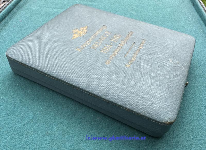 Medaille Kaiser Franz Joseph I. - Kriegserinnerungsmedaille 1914-1915 im Etui!!