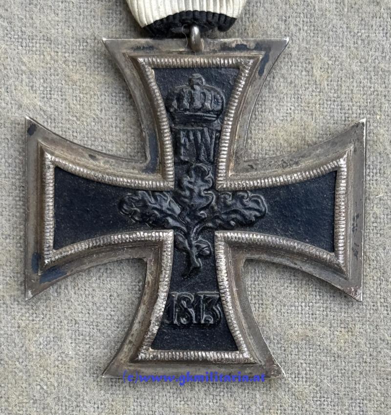 Preussisches Eisernes Kreuz 2. Klasse 1914 mit Bandspange!! Österr. Trageweise !