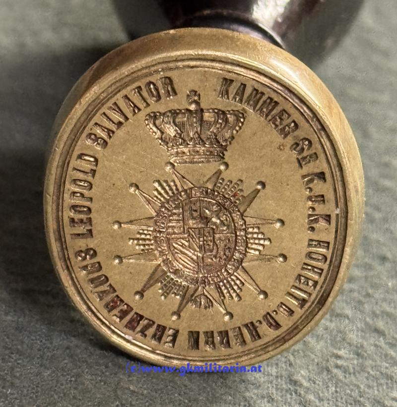 k.u.k. Siegel Kammer Seiner k.u.k. Hoheit d. Herrn Erzherzogs Leopold Salvator!! - Sehr selten!