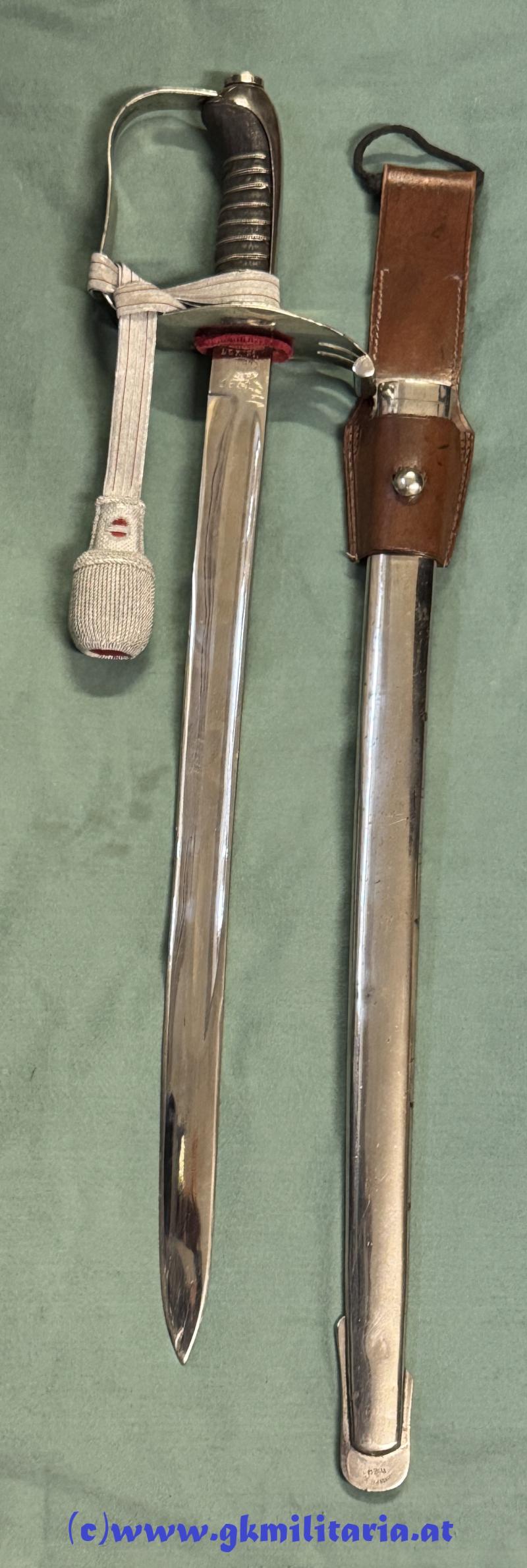 Österreichischer Polizeisäbel M1927 !! - Stecksäbel!! - Landes-Gendarmerie-Kommando Steiermark!