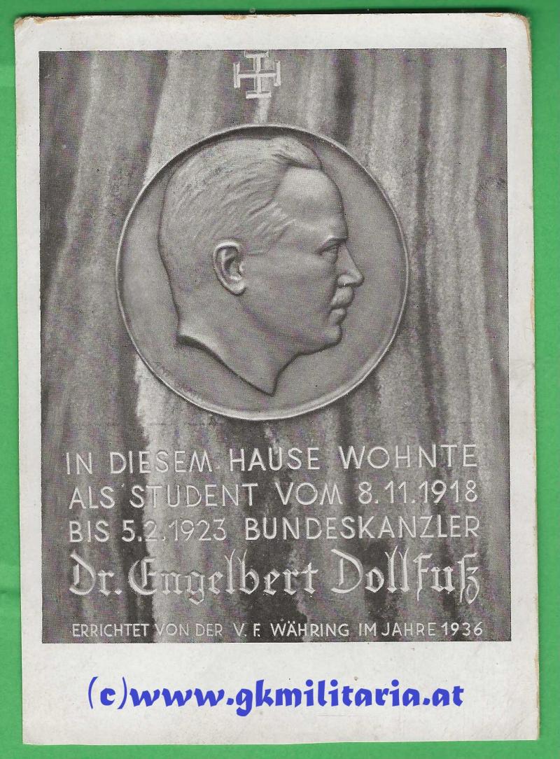 AK - Vaterländische Front - BK Dr. Dollfuß!!