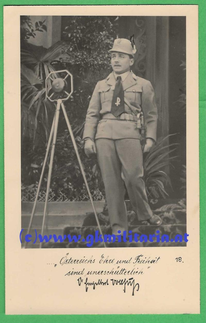Fotokarte Ostmärkische Sturmscharen - BK Dr. Engelbert Dollfuß !!