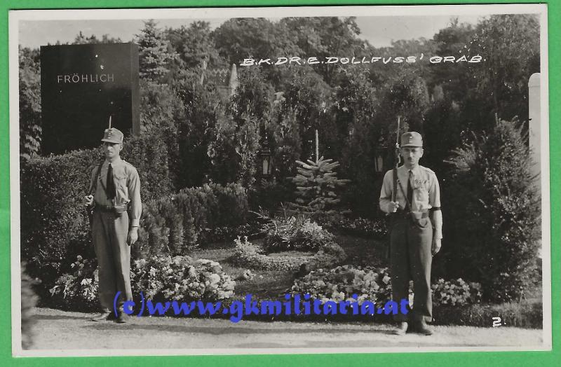 Fotokarte - Wiener Heimwehr - Grab BK Dr. Dollfuß!
