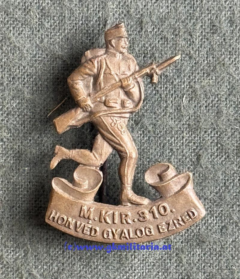 k.u.k. Kappenabzeichen Honved Infanterie Regiment 310.!