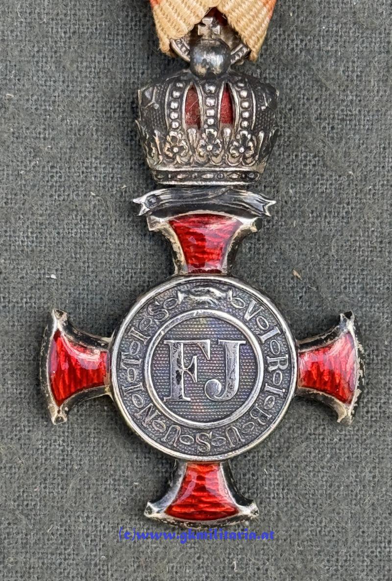 k.u.k. Silbernes Verdienstkreuz mit Krone - ROZET & FISCHMEISTER!!