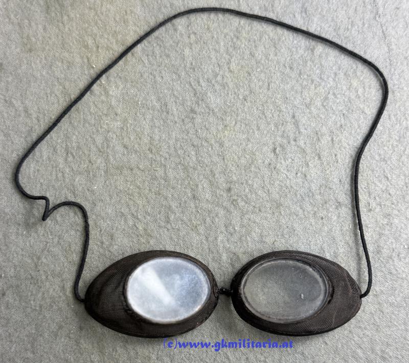k.u.k. Splitterschutzbrille - Luftfahrtruppe und Gebirgstruppe!