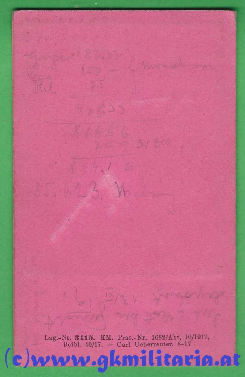 k.u.k. Identitätskarte Ldst. Offizial Leopold Kling Arbeitergruppe des 16. Korpskommando - FP 374 PIAVEFRONT!