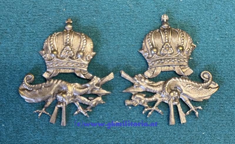 1 Paar k.u.k. Kragenspiegelauflagen MG-Truppe - Mannschaft/Uoffz.!!