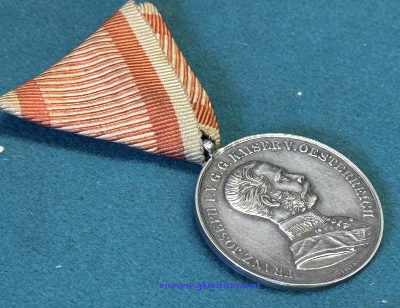 k.u.k. Silberne Tapferkeitsmedaille 1. Klasse Kaiser Franz Joseph I. - Silber!