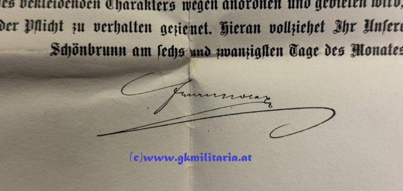 k.u.k. Feldmarschallleutnants-Patent Anton Gyömörey von Gyömöre und Teölvár, Anton - Kmdt. der 18. Kavallerie-Brigade!!