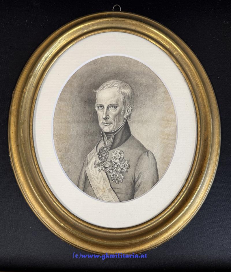 k.u.k. Kaiser Franz I. (II.) von Österreich - Gouache Malerei!