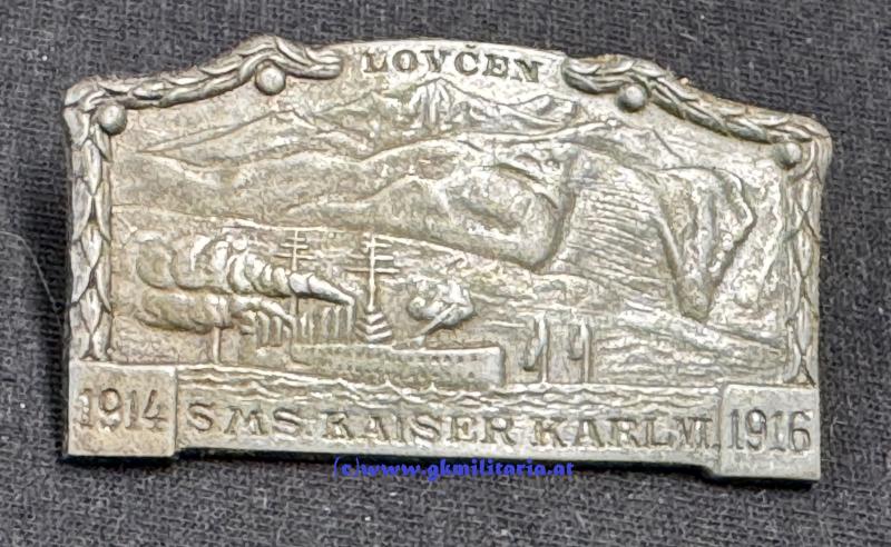 k.u.k. Kappenabzeichen S.M.S. Kaiser Karl VI. - Kriegsmarine - LOVCEN!!