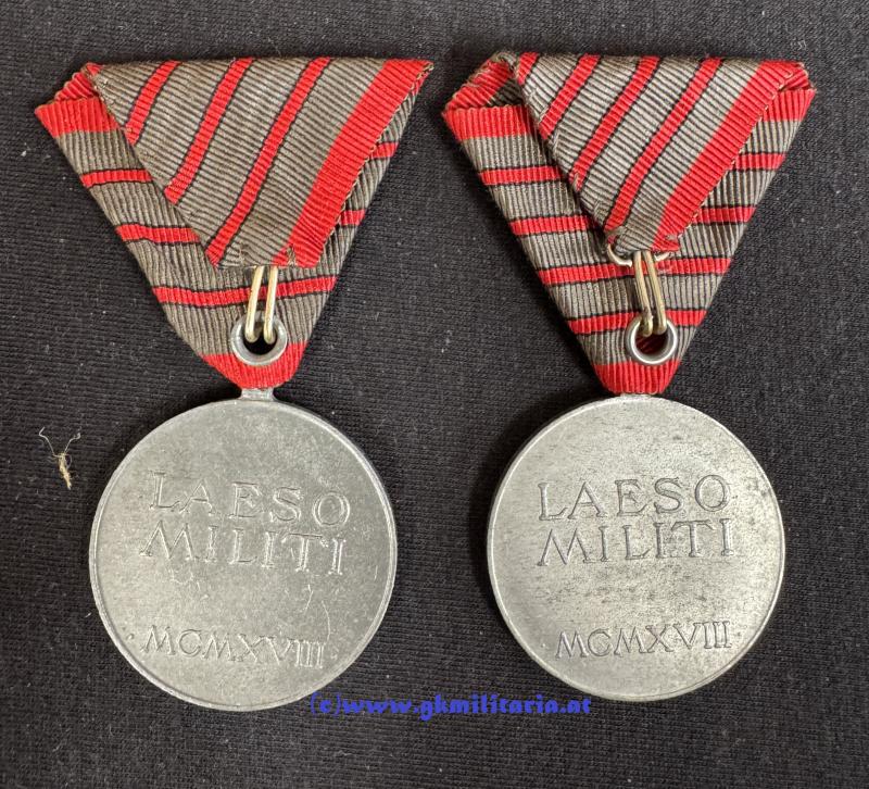 6er Satz Verwundetenmedaille Kaiser Karl I. - MINT!