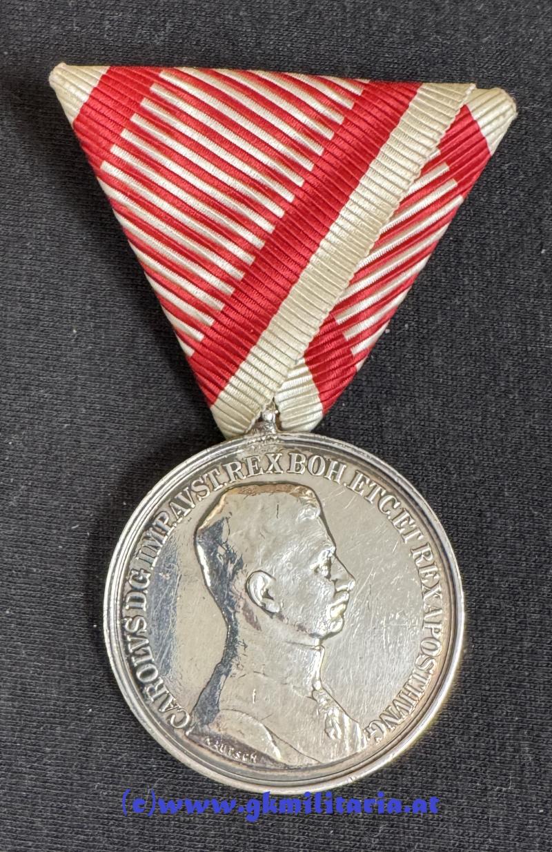 k.u.k. Silberne Tapferkeitsmedaille 1. Klasse Kaiser Karl I. !! - SILBER!!