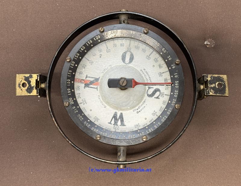 1. Weltkrieg Flugzeug-Tragflächenkompass - Pfadfinder Kompass 1916 !!