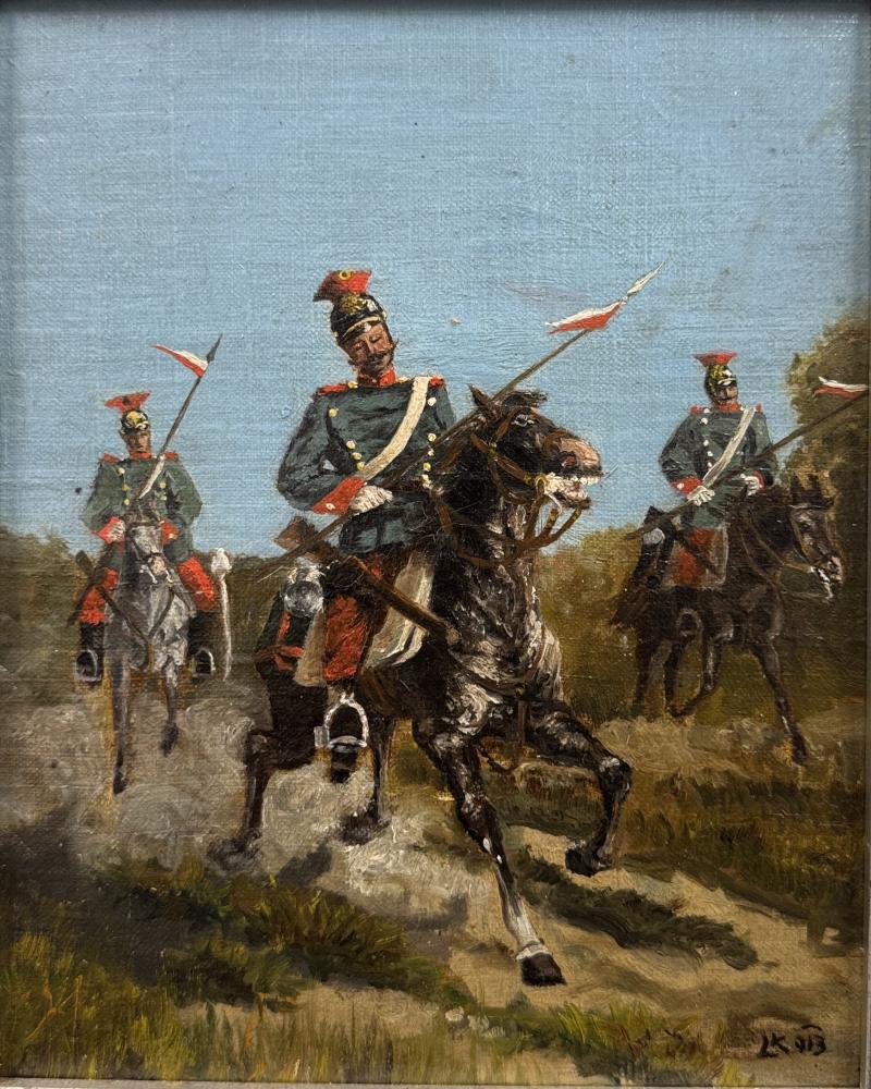 Ölbild k.u.k. Ulanen - Ludwig Koch 1913 !!