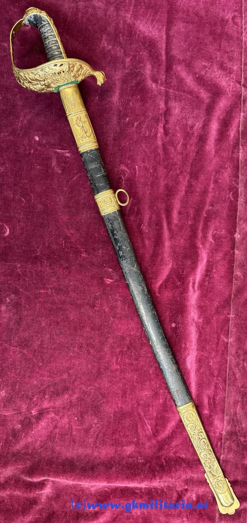 k.u.k. Kriegsmarine Säbel M1850/71 für Offiziere!!