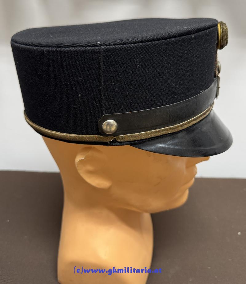 Österreich 1. Republik - schwarze steife Kappe Gendarmerie!!!