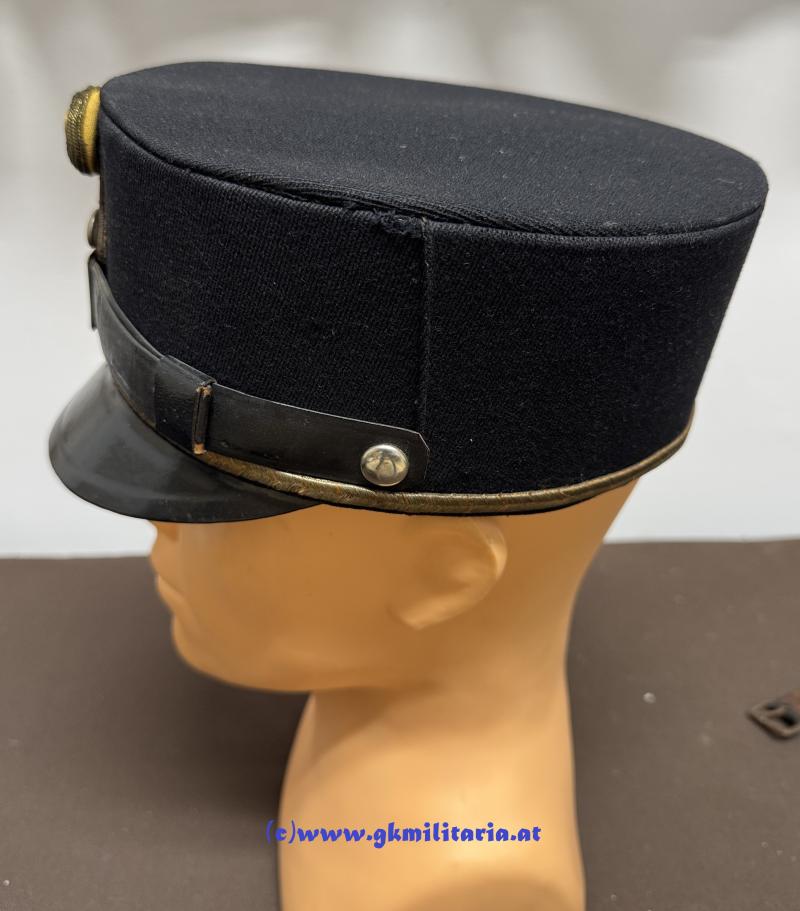 Österreich 1. Republik - schwarze steife Kappe Gendarmerie!!!