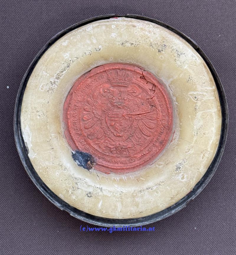 k.u.k. Wachs-Siegel Kaiser Leopold I. - 1690 !!