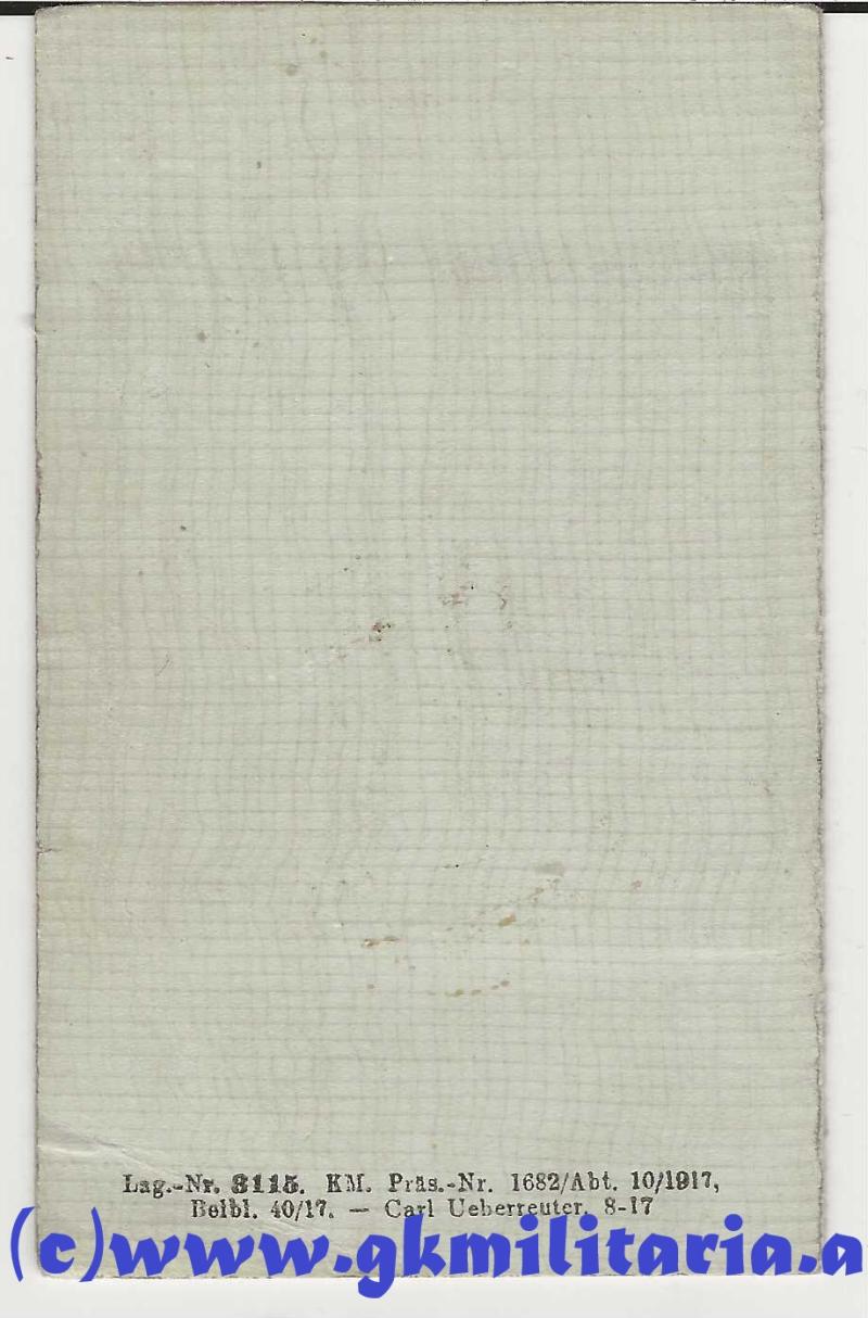 k.u.k. Identitätskarte für Hauptmann Aud. Ferdinand Steffan Edler von Steffenau - k.u.k. Kriegsministerium Abt. 4/G. !!