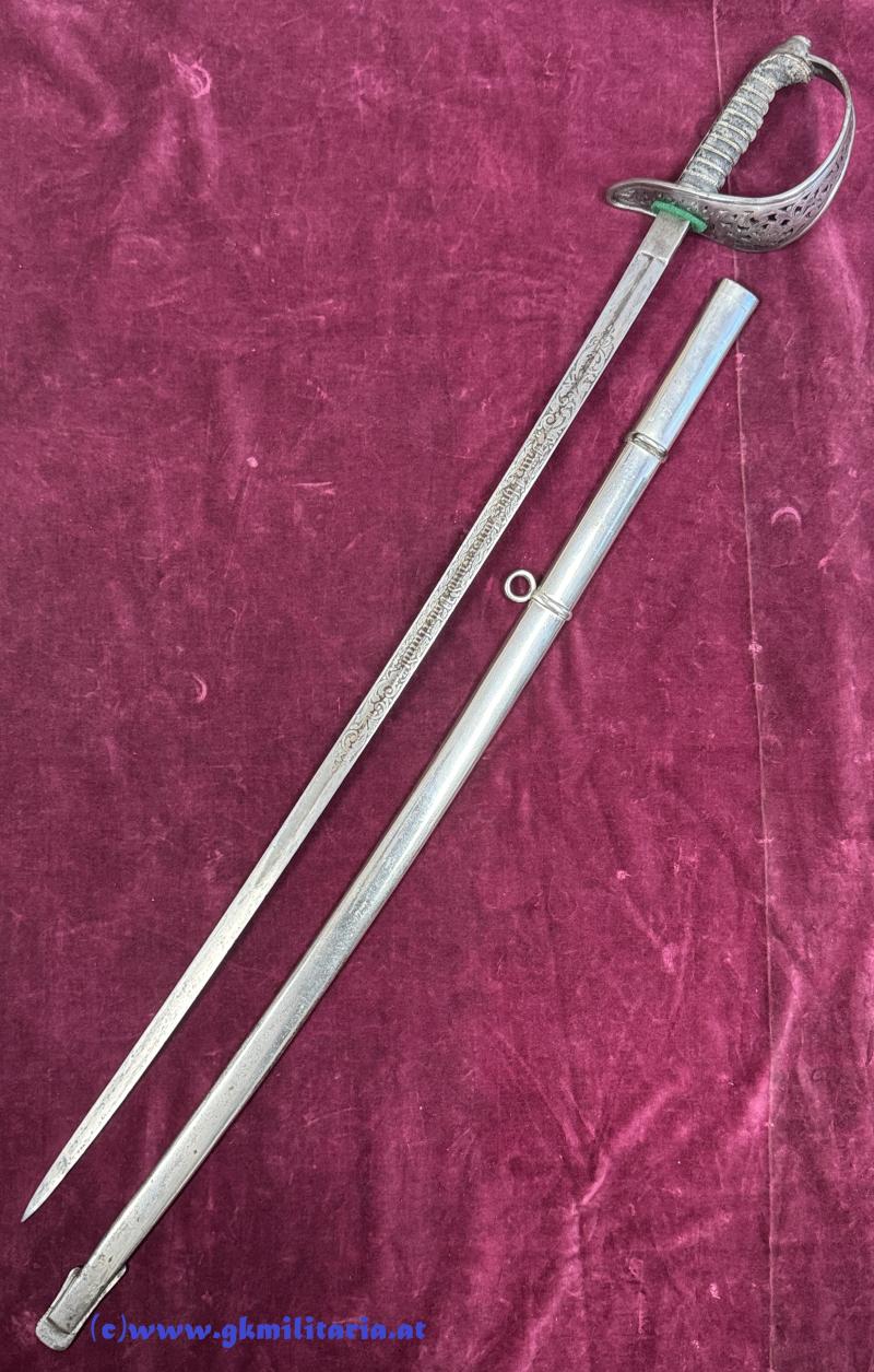 Säbel Kavallerie für Offiziere des österreichischen Bundesheeres 1. Republik! - Mit Ätzung!!