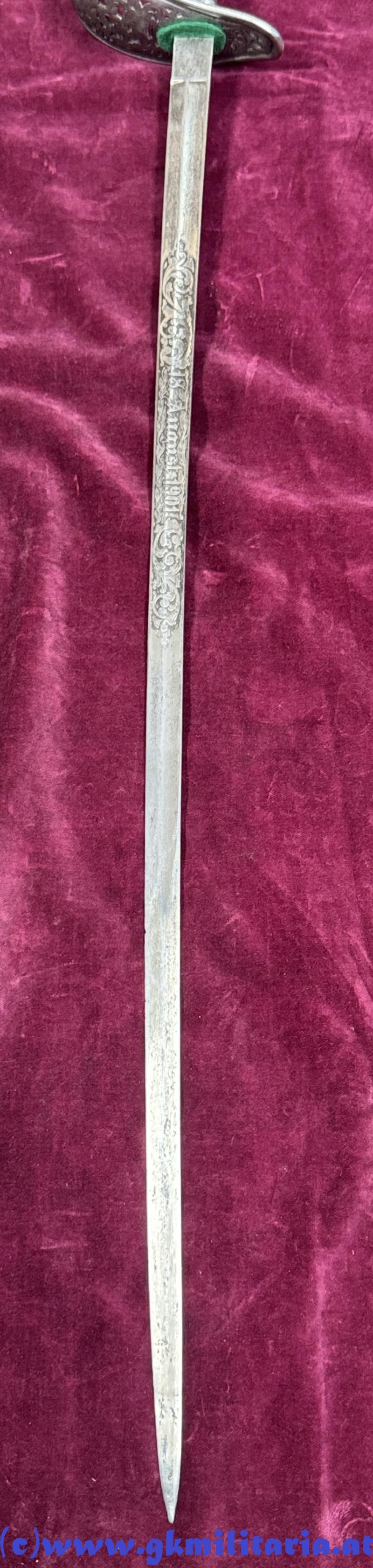 Weitere Fotos - Säbel Kavallerie für Offiziere des österreichischen Bundesheeres 1. Republik! - Mit Ätzung!!