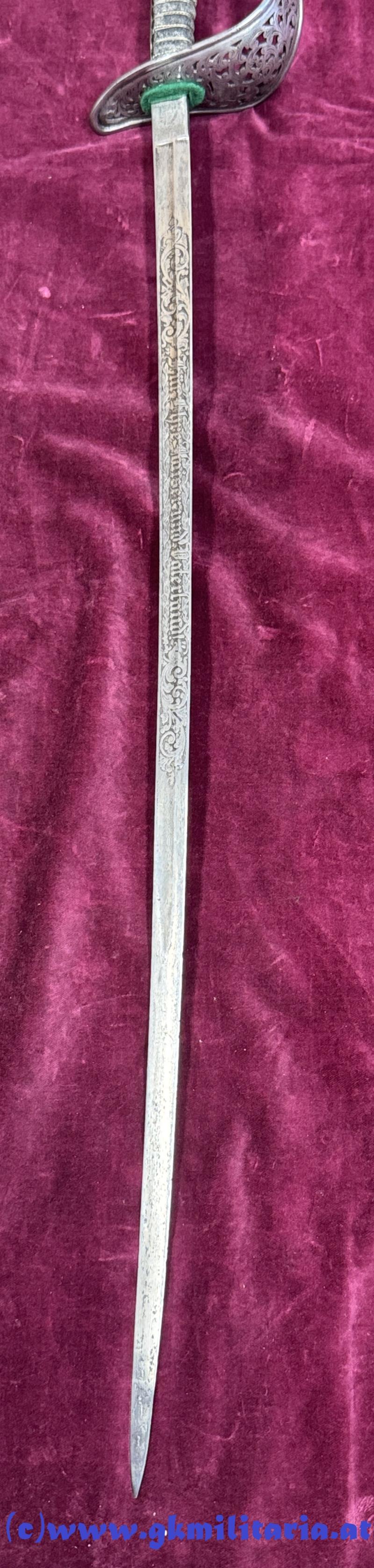 Weitere Fotos - Säbel Kavallerie für Offiziere des österreichischen Bundesheeres 1. Republik! - Mit Ätzung!!