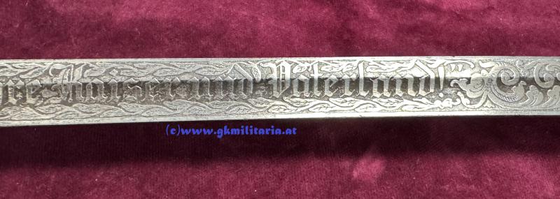 Weitere Fotos - Säbel Kavallerie für Offiziere des österreichischen Bundesheeres 1. Republik! - Mit Ätzung!!