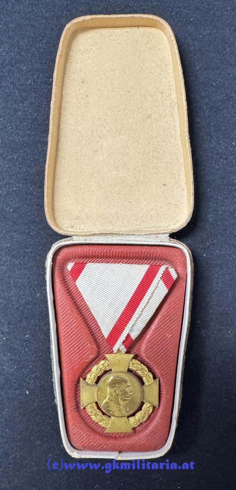k.u.k. Jubiläumskreuz mit Etui !!