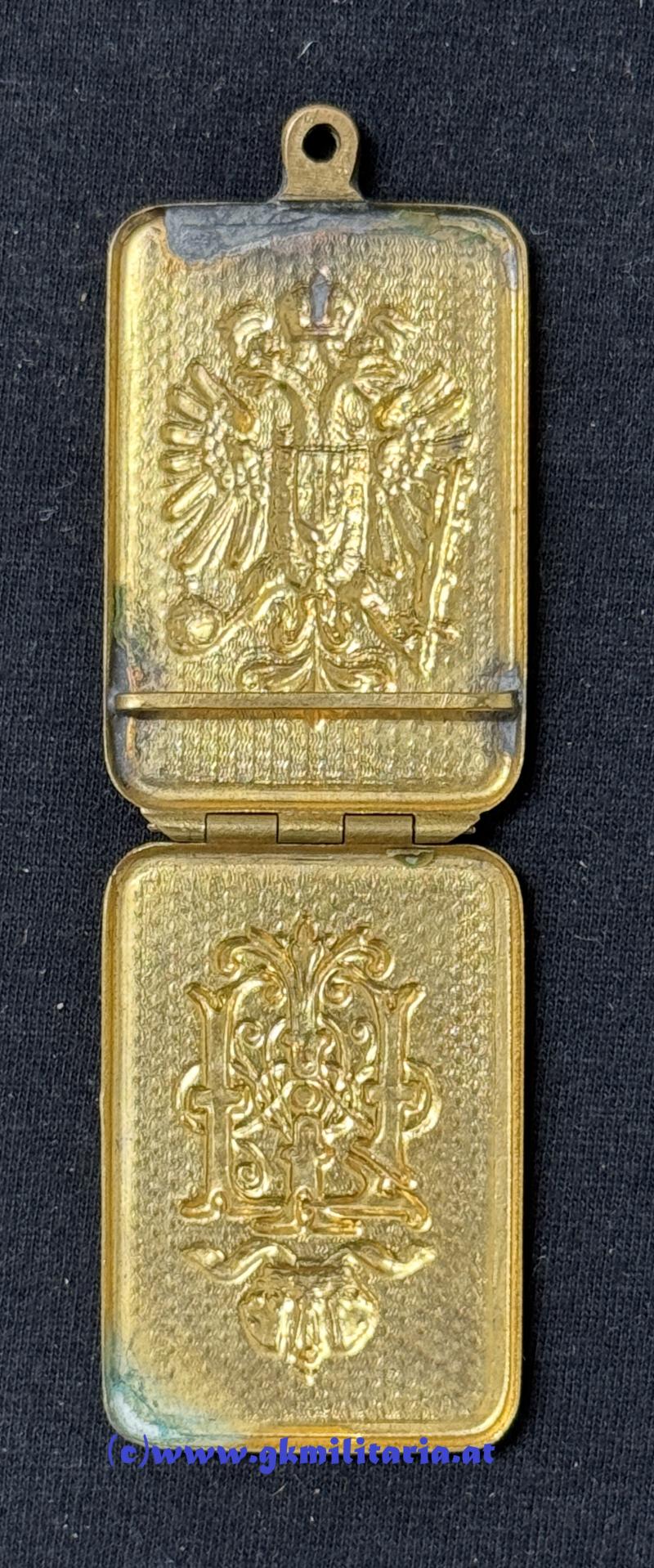 k.u.k. Legitimationskapsel für Offiziere Kaiser Franz Joseph I. !!