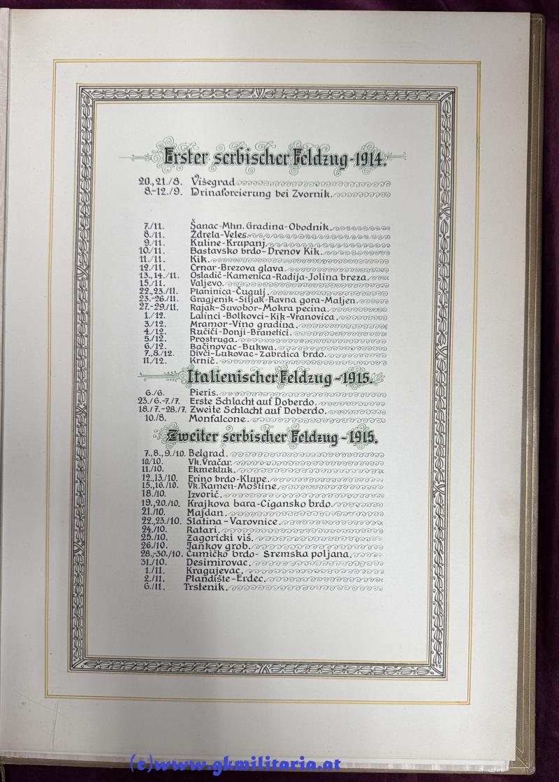 k.u.k. Prunkmappe Oberst Zdenko Kuttig von Domberg - seine Feldzüge im 1. Weltkrieg!!