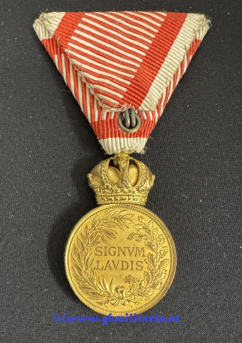 k.u.k. Bronzene Militärverdienstmedaille Kaiser Franz Josef I. im Etui - ZIMBLER!