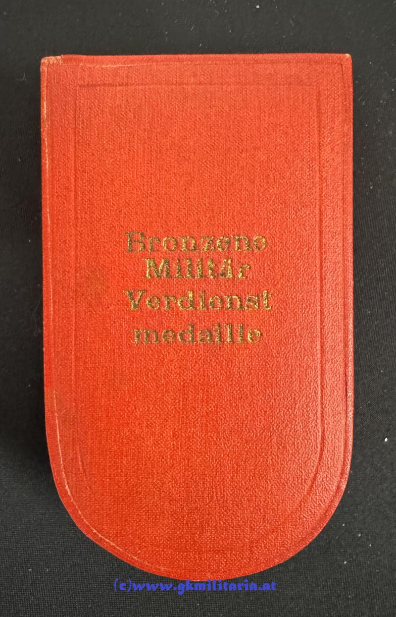 k.u.k. Bronzene Militärverdienstmedaille Kaiser Franz Josef I. im Etui - ZIMBLER!