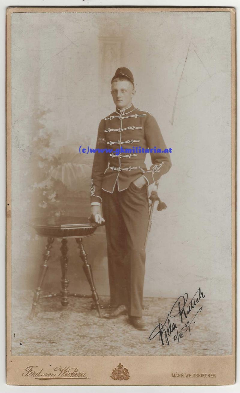 k.u.k. Soldat Husarenregiment - KAB Widmung 1897!
