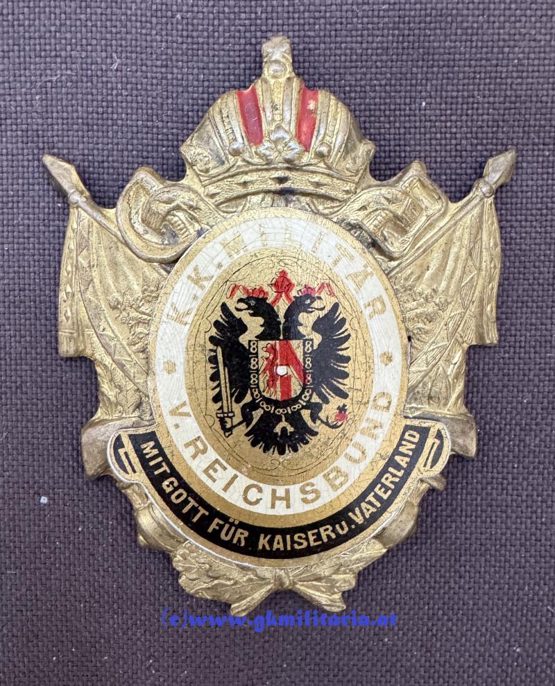 Mitgliedsabzeichen k.k. Militär V. Reichsbund !! - VARIANTE!!