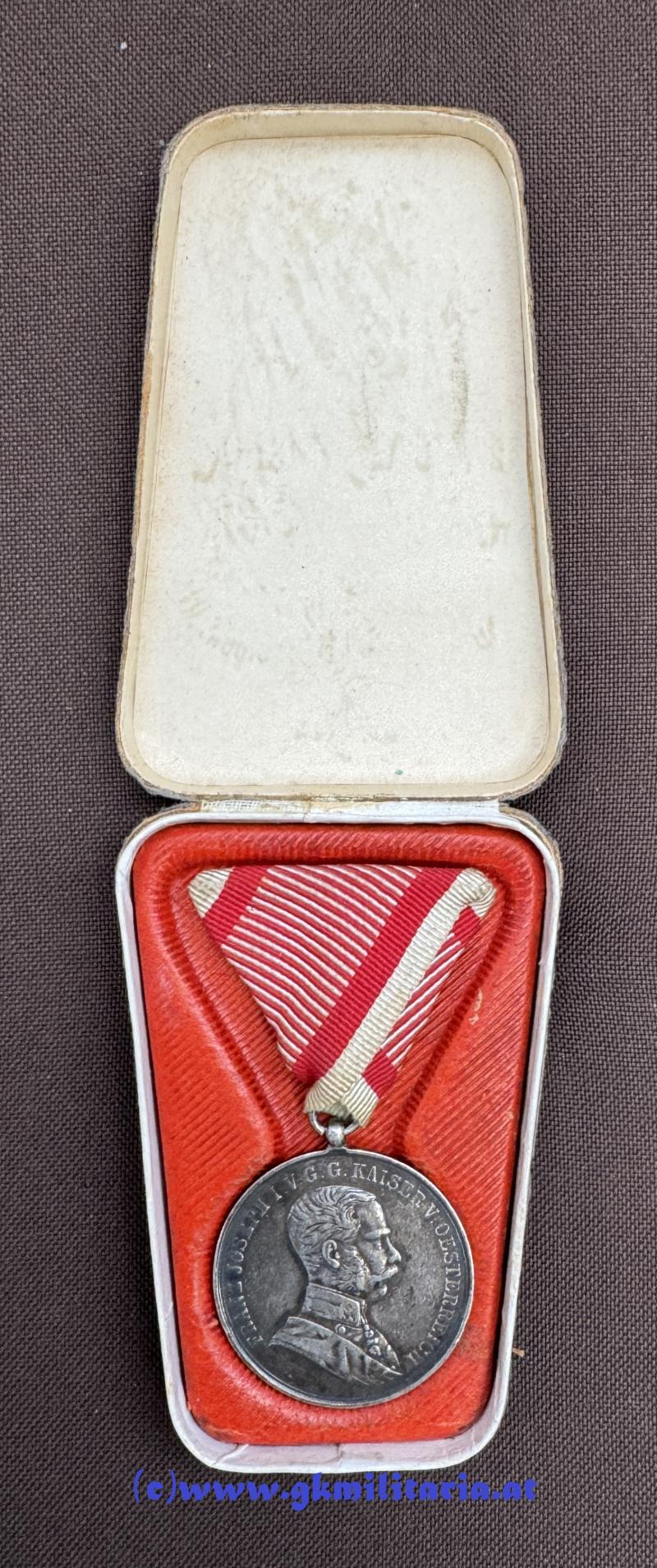 k.u.k. Tapferkeitsmedaille 1. Klasse Kaiser FJ I. im original Etui!!